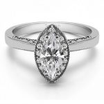 1 CARAT MOISSANITE MARQUISE HALO SOLITAIRE