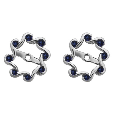 0.24 Carat Sapphire Halo Infinity Earring Jackets