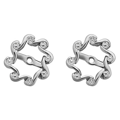 0.24 Carat Halo Infinity Earring Jackets
