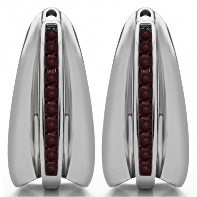 0.315 Carat Ruby Large Round Channel Set Chandelier Earring Jacket