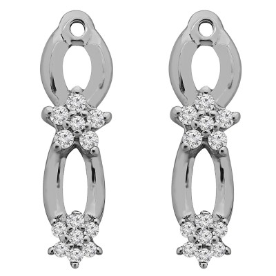 0.27 Carat Flower Dangle Earring Jackets