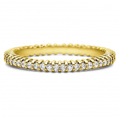 Stackable 1.5mm Double Shared Prong Eternity Ring