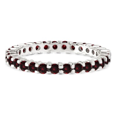 Ruby Stackable 2.2mm Double Shared Prong Eternity Ring