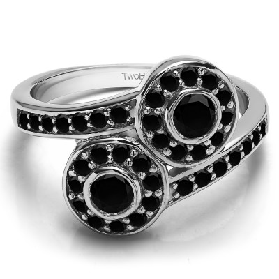 0.71 Carat Together 4Ever:  Bezel Set TwoStone Ring by TwoBirch