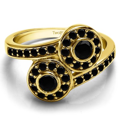 0.71 Carat Together 4Ever:  Bezel Set TwoStone Ring by TwoBirch