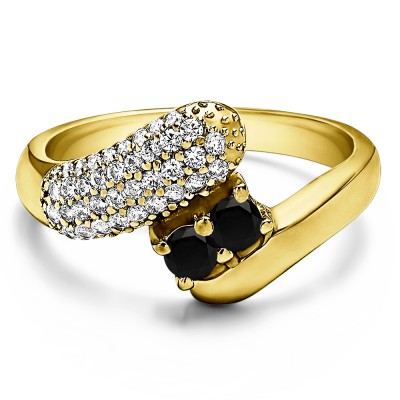 0.51 Carat Together 4Ever:  Retro TwoStone Ring by TwoBirch