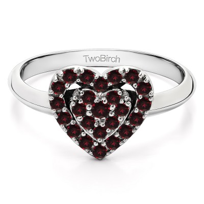 0.36 Carat Two Hearts One Love Ring