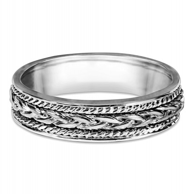 Embellished Celtic Infinity Braided Wedding Band