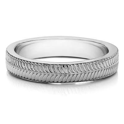 Unique Engraved Men's Wedding Band