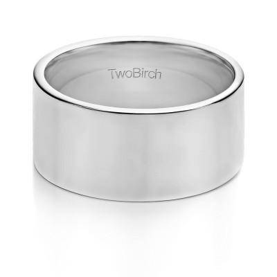 10 Millimeter Wide Plain Men's Wedding Ring