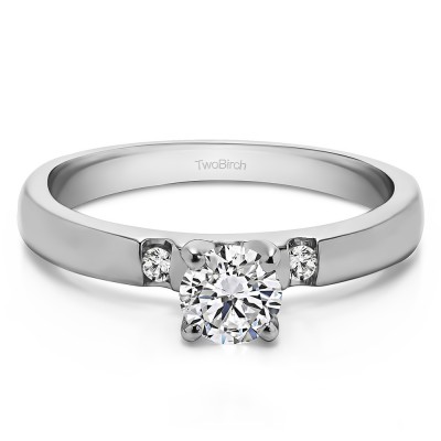 0.25 Ct. Round Three Stone Engagement Ring