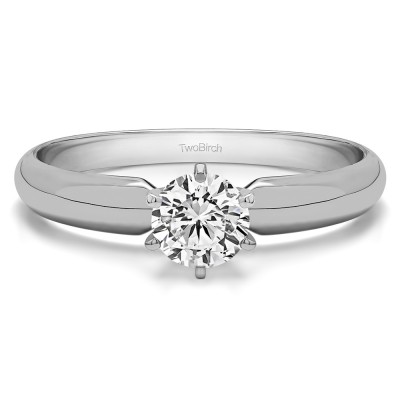 0.5 Carat Traditional Style Pinched Center Solitaire