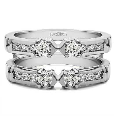 0.48 Ct. Three Stone Ring Guard Enhancer