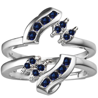 0.36 Ct. Sapphire Round Twist Ring Guard