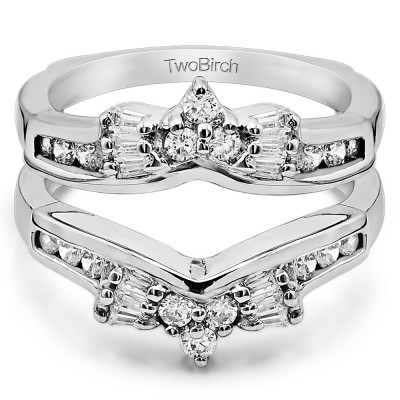 0.57 Ct. Bow Shaped Ring Guard Enhancer