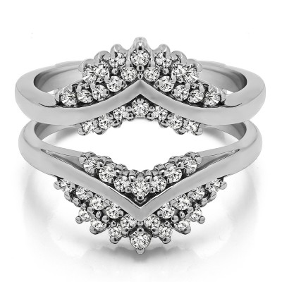 0.52 Ct. Triple Row Prong Set Anniversary Ring Guard