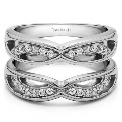 0.24 Ct. Criss Cross Anniversary Jacket Ring Guard