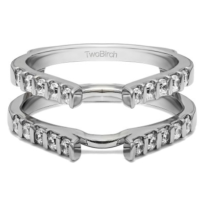 0.5 Ct. Cathedral Bar Set Wedding Ring Guard