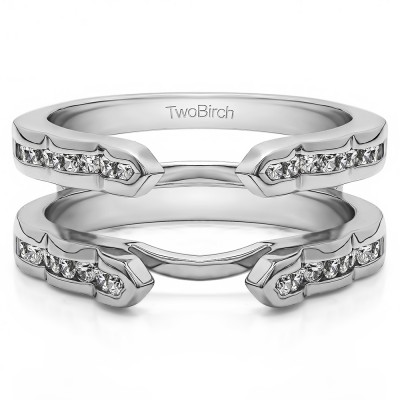 0.4 Ct. Wave Cathedral Channel Set Ring Guard