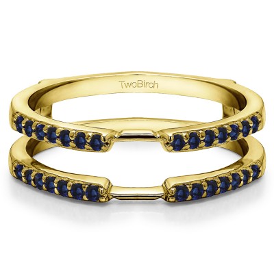 0.28 Ct. Sapphire Delicate Shared Prong ring guard in Yellow Gold