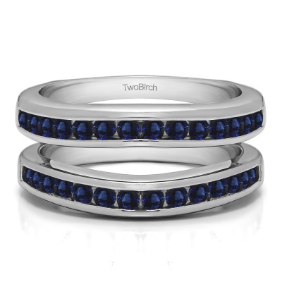 0.66 Ct. Sapphire Channel Set Contour Wedding Ring