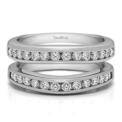 0.66 Ct. Channel Set Contour Wedding Ring