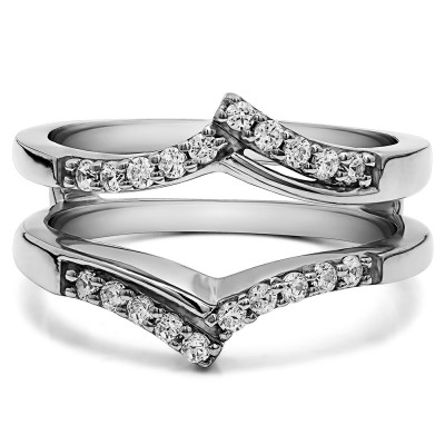0.3 Ct. Bypass Prong Set Wedding Ring Guard