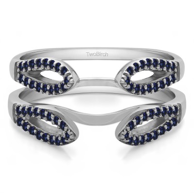 0.34 Ct. Sapphire Cathedral Infinity Ring Guard Enhancer