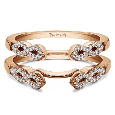 0.38 Ct. Infinity Ring Guard Enhancer in Rose Gold