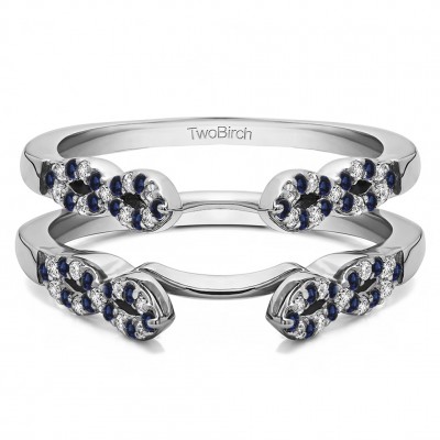 0.38 Ct. Sapphire and Diamond Infinity Ring Guard Enhancer