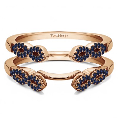 0.38 Ct. Sapphire Infinity Ring Guard Enhancer in Rose Gold