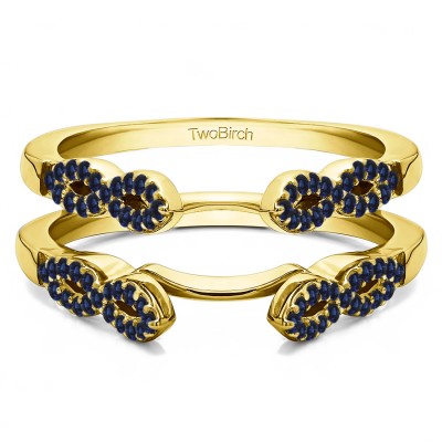 0.38 Ct. Sapphire Infinity Ring Guard Enhancer in Yellow Gold