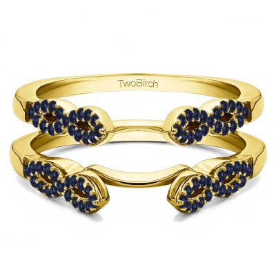 0.38 Ct. Sapphire Infinity Ring Guard Enhancer in Yellow Gold