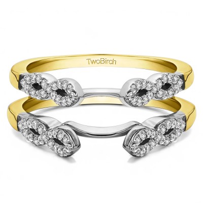 0.38 Ct. Infinity Ring Guard Enhancer in Two Tone Gold