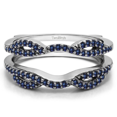 0.32 Ct. Sapphire Infinity Criss Cross ring guard