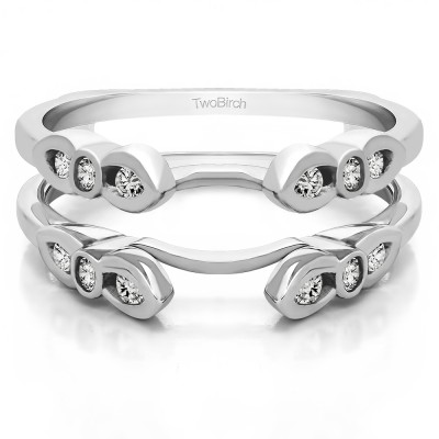 0.08 Ct. Bezel Cathedral Wedding Ring Guard