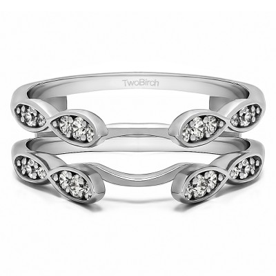 0.32 Ct. Shared Prong Cathedral Infinity Ring Guard