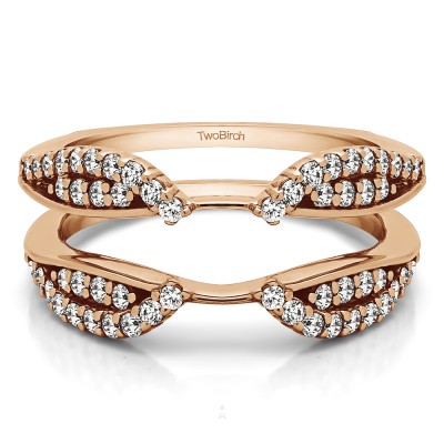 0.56 Ct. Cathedral Infinity Ring Guard Enhancer in Rose Gold