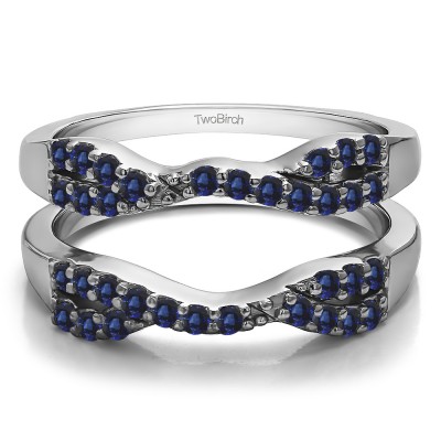 0.51 Ct. Sapphire Infinity Cross Ring Guard