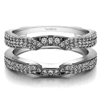 0.5 Ct. Double Row Cathedral Ring Guard Enhancer