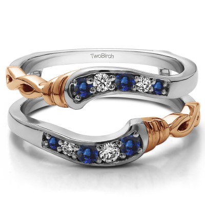 0.22 Ct. Infinity Bypass Ring Guard in Two Tone Gold