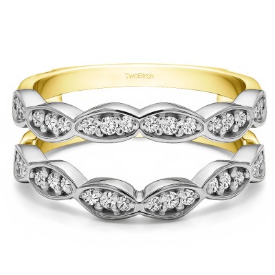 0.3 Ct. Vintage Stacking Guard Enhancer in Two Tone Gold