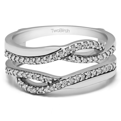 0.39 Ct. Shared Prong Set Infinity Wedding Ring Guard