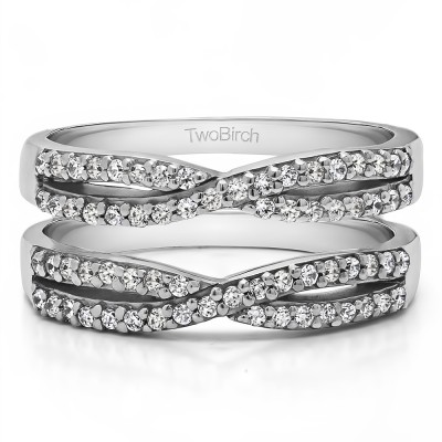 0.48 Ct. Criss Cross Wedding Ring Guard