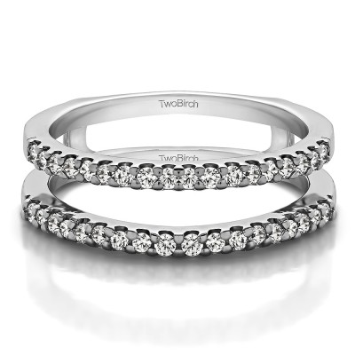 0.36 Ct. Double Shared Prong Straight Ring Guard