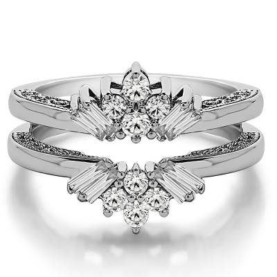 0.64 Ct. Cluster Baguette Wedding Ring Guard