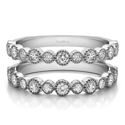 0.83 Ct. Vintage Millgrained Bezel Ring Guard