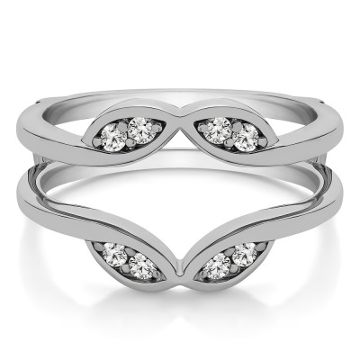 0.2 Ct. Infinity Double Leaf Ring Guard