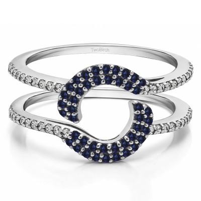 0.44 Ct. Sapphire and Diamond Total Halo Wrap Enhancer