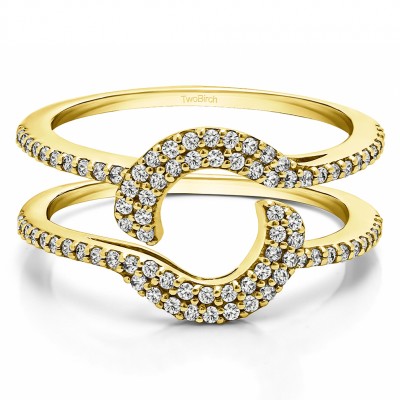 0.44 Ct. Total Halo Wrap Enhancer in Yellow Gold